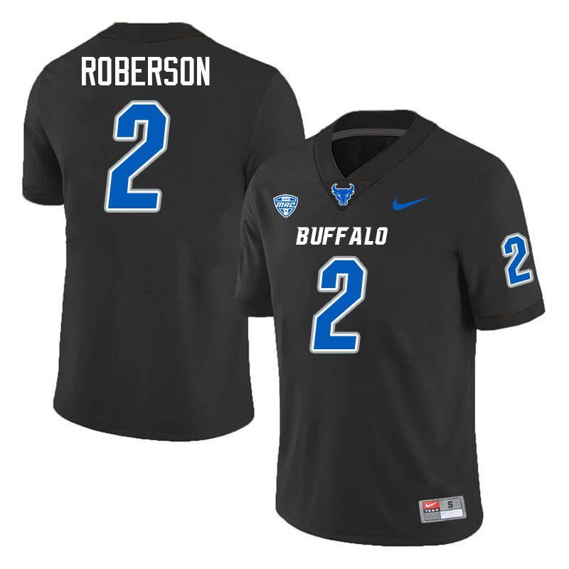 Ta'Quan Roberson UB Bulls Jersey,University Of Buffalo Bulls #2 Ta'Quan Roberson Jersey Youth-Black